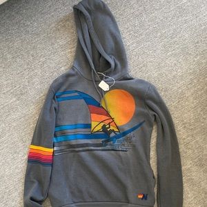 NWT Gray aviator nation windsurf hoodie/pullover